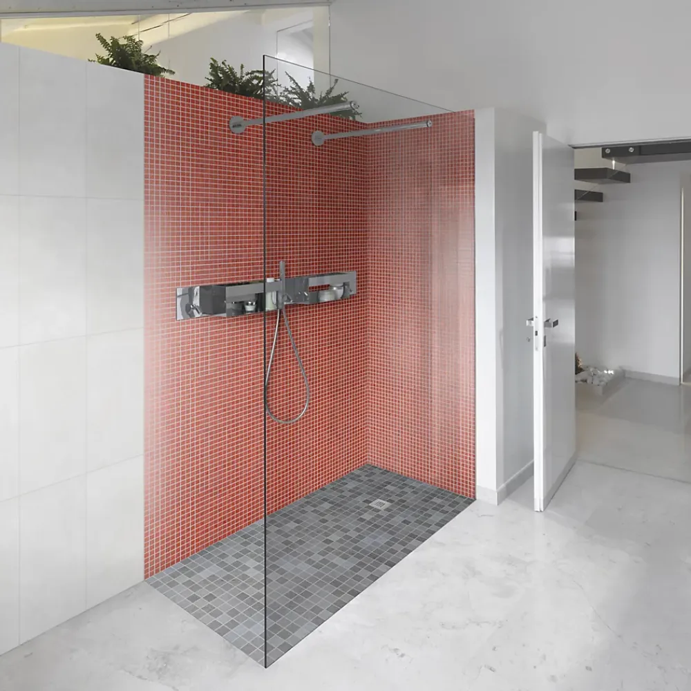 Carrelage Signature Mosaïque|Mosaïque Pour Salle De Bains<Mosaique de verre 2.3X2.3 Cm Ondulee Rouge - vendu par plaque de 30X30 Cm -