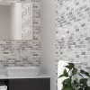 Carrelage Signature Mosaïque Pour Pièce À Vivre|Mosaïque Pour Douche<Mosaique de verre Recyclé en Barrettes 9.8X3.1 cm Marron/Gris/Beige Mat/Brillant - vendu par plaque de 26.4X30 cm -