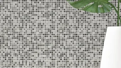 Carrelage Signature Mosaïque Pour Salle De Bains<Mosaique de verre Recyclé micro Mix Gris - vendu par plaque de 30,5 X 30,5 Cm -