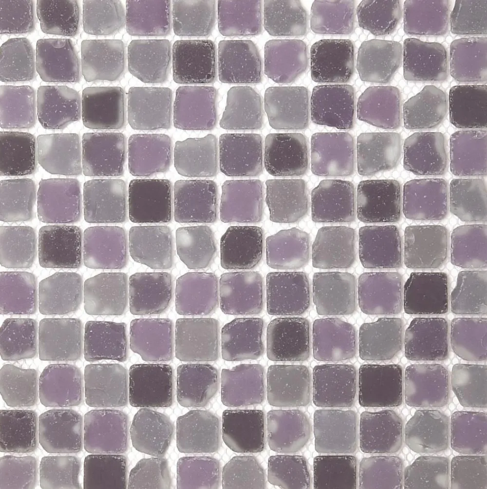 Carrelage Signature Mosaique de Verre Vieilli 2.5X2.5 Cm Mix Pourpre Format - vendu par plaque de 30X30 cm -- Mosaïque Pour Pièce À Vivre|Mosaïque Pour Salle De Bains