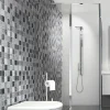 Carrelage Signature Mosaïque Pour Salle De Bains<Mosaique de Verre 4.8X4.8 Gris - vendu par plaque de 30X30 cm -