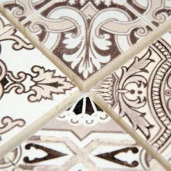 Casa Linéa MOSAIQUE DECOR RENAISSANCE TRAVERTIN DECORE NATURAL 1 PLAQUE 10 x 30,5 CM CASA LINEA- Travertin