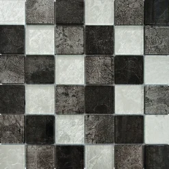 Casa Linéa Mosaïque|Mosaïque Pour Pièce À Vivre<MOSAIQUE LES SUBLIMES SILVER BLACK 1 PLAQUE 30 x 30 CM CASA LINEA