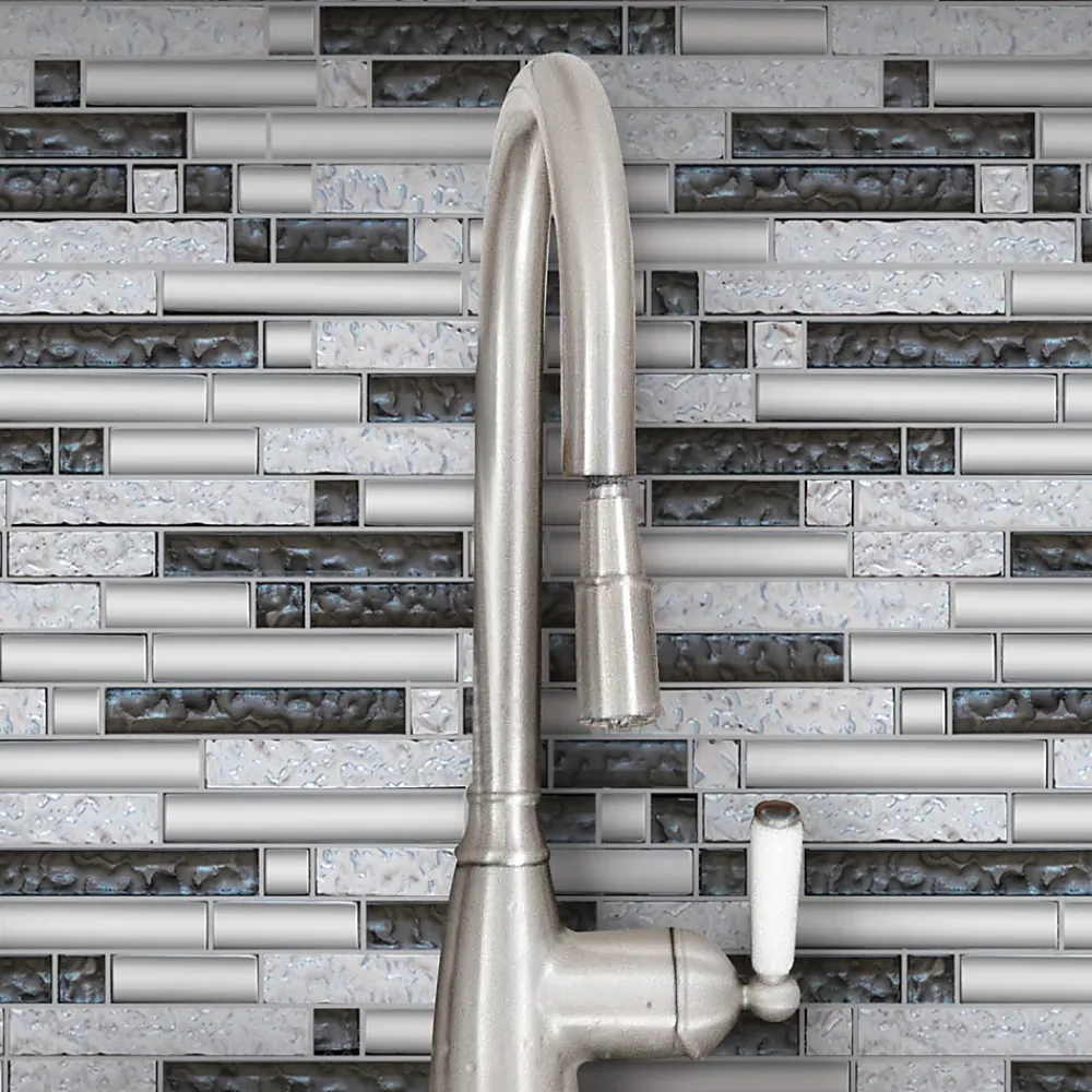 Casa Linéa Mosaïque Pour Salle De Bains|Mosaïque<MOSAIQUE LES TENDANCES VERMETAL TUBE GRIS 1 PLAQUE 30 x 30 CM CASA LINEA