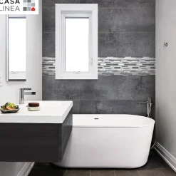 Casa Linéa Mosaïque Pour Salle De Bains|Mosaïque<MOSAIQUE MF TUBE MIX GRIS ALU 1 PLAQUE 30 x 30 CM CASA LINEA
