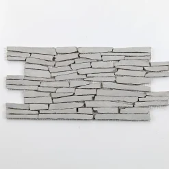 MATinter Mosaique parement Gris 20x40cm Ép.9 mm Mat inter- Mosaïque Pour Wc|Mosaïque Pour Pièce À Vivre