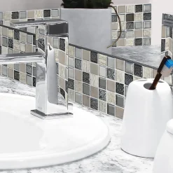 Casa Linéa MOSAIQUE SMOKY GREY 1 PLAQUE 30 x 30 CM CASA LINEA- Mosaïque Pour Salle De Bains|Mosaïque