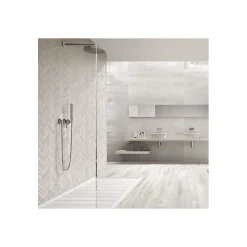 Aelle Carrelage Mosaïque Pour Salle De Bains<Mosaique sol / mur effet métal chevron blanc 28,1x28,1 cm IONIC MAGNETIC WHITE