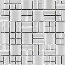 Casa Linéa MOSAIQUE TENDANCES MIX CARRE CHROME 1 PLAQUE 30,5 x 30,5 CM CASA LINEA- Mosaïque Pour Salle De Bains