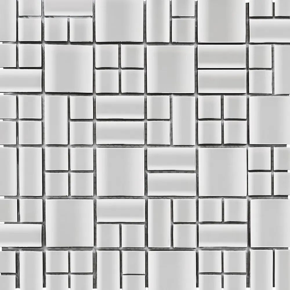 Casa Linéa MOSAIQUE TENDANCES MIX CARRE CHROME 1 PLAQUE 30,5 x 30,5 CM CASA LINEA- Mosaïque Pour Salle De Bains