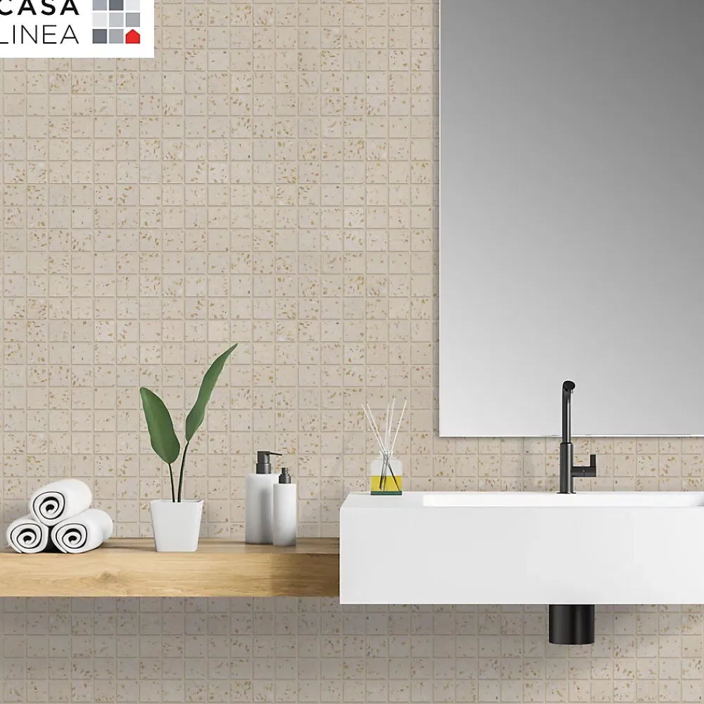 Casa Linéa MOSAIQUE TERRAZZO NUDE 1 PLAQUE 30,5 x 30,5 CM CASA LINEA- Mosaïque Pour Salle De Bains