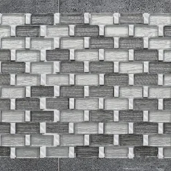 Casa Linéa MOSAIQUE TISSU BRIQUETTE MIX CASA LINEA 1 PLAQUE 30 x 30 CM CASA LINEA- Mosaïque