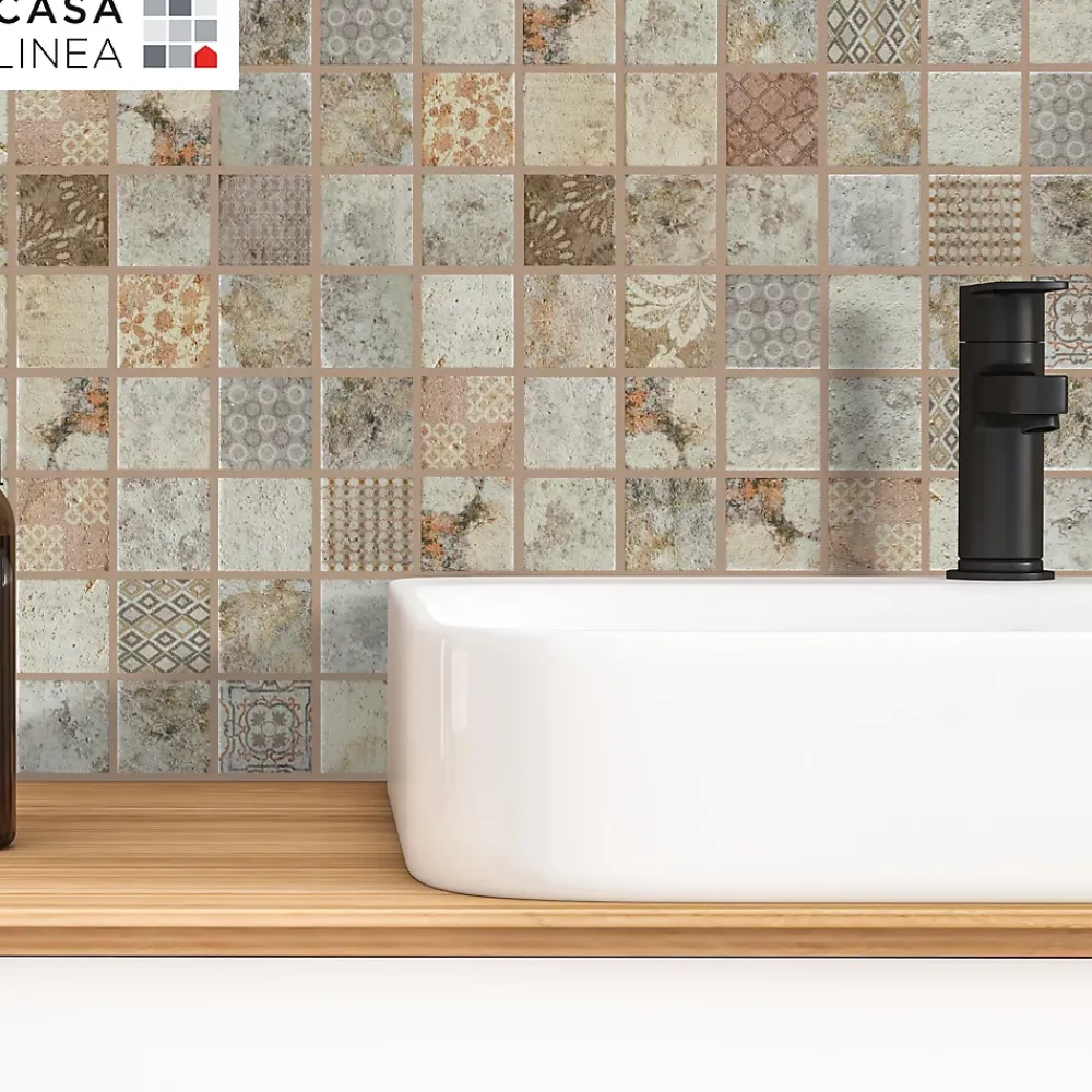 Casa Linéa Travertin<MOSAIQUE TRAVERTIN IMPRIME PATINE 1 PLAQUE 30,5 X 30,5 CM CASA LINEA