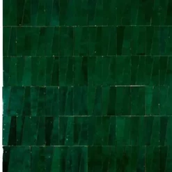 Carrelage Signature Mosaique veritable zellige Triangle Vert Vif - vendu par plaque de 30x30 cm -- Mosaïque|Mosaïque Pour Pièce À Vivre