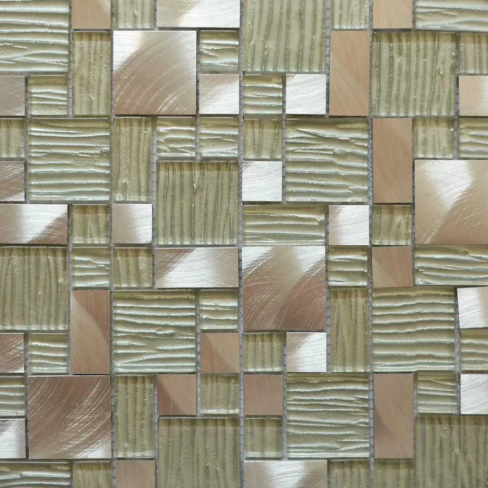 Casa Linéa MOSAIQUE VERRALU STRIE BLANC 1 PLAQUE 30 x 30 CM CASA LINEA- Mosaïque Pour Salle De Bains