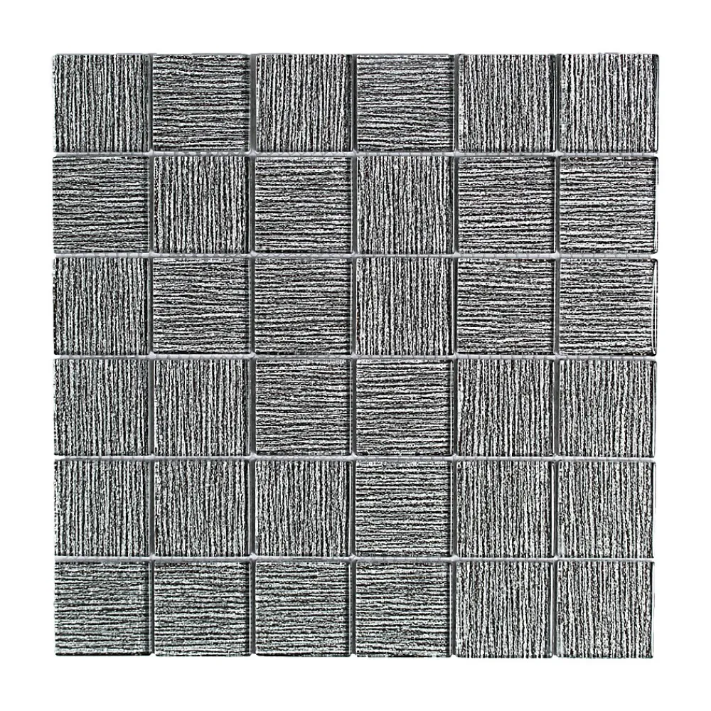Mat Inter Mosaïque Pour Salle De Bains<Mosaique verre Gabin gris L. 30 x l. 30 cm