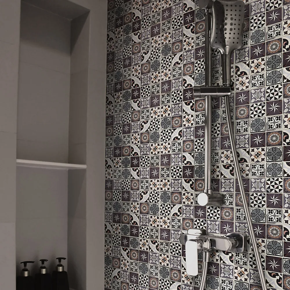 Mat Inter Mosaïque Pour Wc|Mosaïque Pour Salle De Bains<Mosaique verre Marge marron L. 30 x l. 30 cm