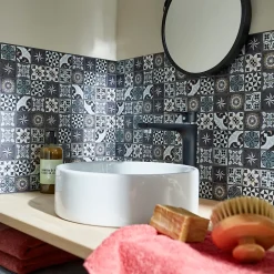 Mat Inter Mosaïque Pour Wc|Mosaïque Pour Salle De Bains<Mosaique verre Marge marron L. 30 x l. 30 cm