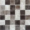 Carrelage Signature Mosaïque Pour Pièce À Vivre|Mosaïque Pour Douche<Mosaqiue de verre Froisse Noir Gris Argent 4.8 X 4.8 Cm - vendu par plaque de 30 X 30 Cm -