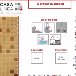 Casa Linéa Mosaïque|Mosaïque Pour Douche<MOSAÏQUE SABBIA 1 PLAQUE 32,7 x 32,7 CM CASA LINEA