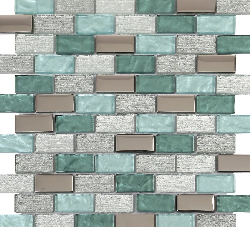 GoodHome Mosaïque Pour Douche|Mosaïque Pour Salle De Bains<Mosaïque 30 x 30 cm Glass vert