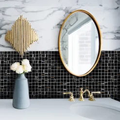 Mat Inter Mosaïque|Mosaïque Pour Douche<Mosaïque 29,7 x 29,70 cm marbre noir