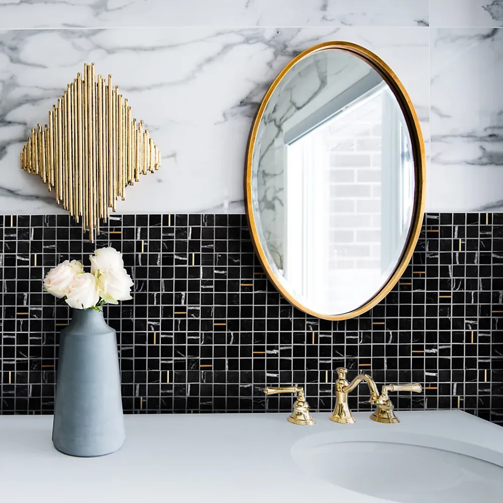 Mat Inter Mosaïque|Mosaïque Pour Douche<Mosaïque 29,7 x 29,70 cm marbre noir
