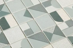 GoodHome Mosaïque Pour Douche|Mosaïque Pour Wc<Mosaïque 30 x 30 cm Seventies bleu