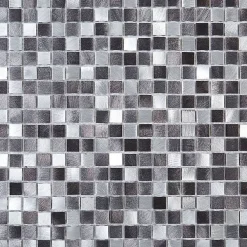 Decoon Mosaïque Alu - Gris - 1.5 x 1.5 cm- Mosaïque Pour Douche|Mosaïque Pour Salle De Bains