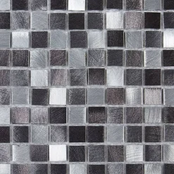 Decoon Mosaïque Alu - Gris - 1.5 x 1.5 cm- Mosaïque Pour Douche|Mosaïque Pour Salle De Bains