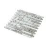 Decoon Mosaïque Alu / Verre - Black / White - Barrettes- Mosaïque Pour Salle De Bains|Mosaïque Pour Douche