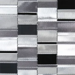 Decoon Mosaïque Pour Wc|Mosaïque Pour Salle De Bains<Mosaïque Alu / Verre - Gris -