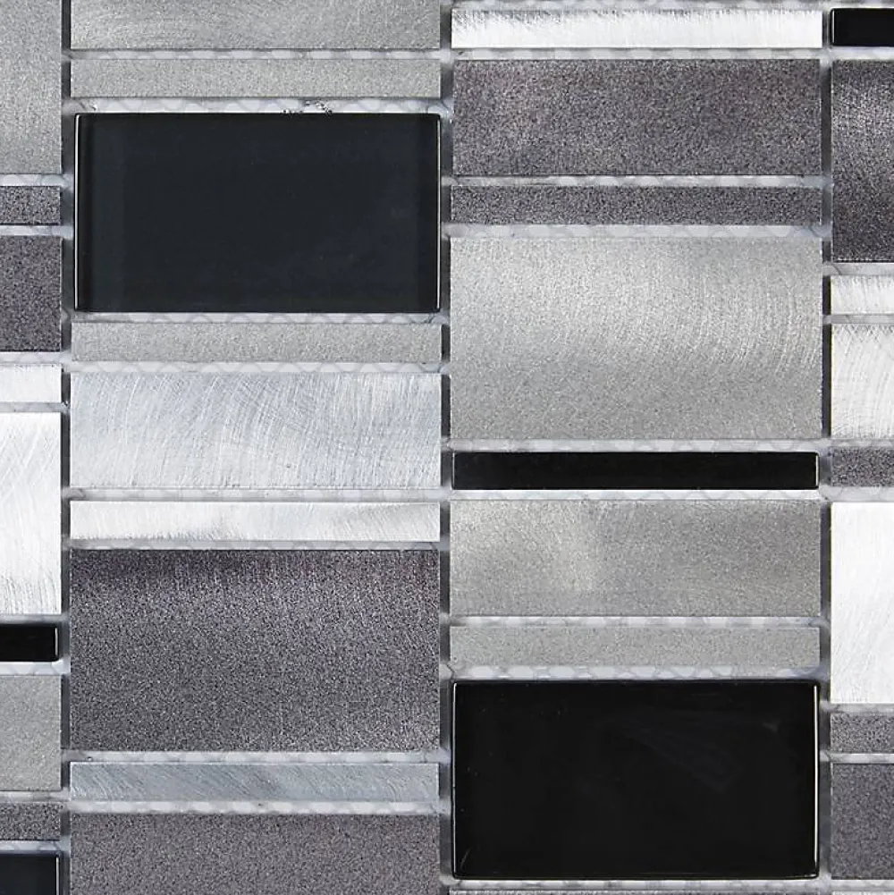 Decoon Mosaïque Pour Wc|Mosaïque Pour Salle De Bains<Mosaïque Alu / Verre - Gris -