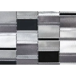 Decoon Mosaïque Pour Wc|Mosaïque Pour Salle De Bains<Mosaïque Alu / Verre - Gris -