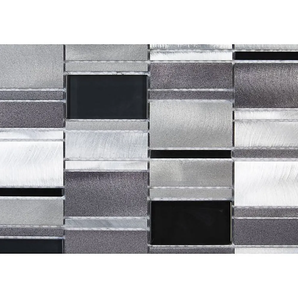 Decoon Mosaïque Pour Wc|Mosaïque Pour Salle De Bains<Mosaïque Alu / Verre - Gris -
