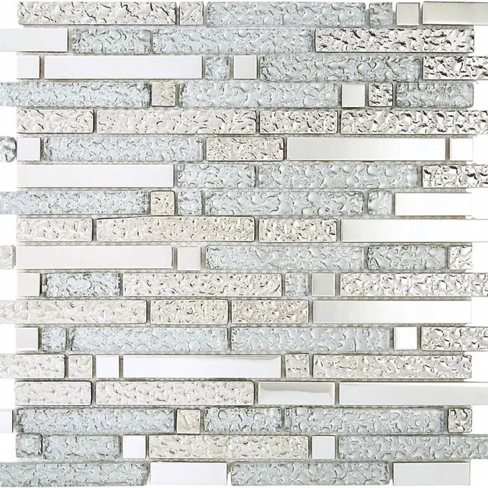 Decoon Mosaïque Pour Salle De Bains|Mosaïque<Mosaïque Alu / Verre - Gris / Frozen