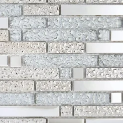 Decoon Mosaïque Pour Salle De Bains|Mosaïque<Mosaïque Alu / Verre - Gris / Frozen