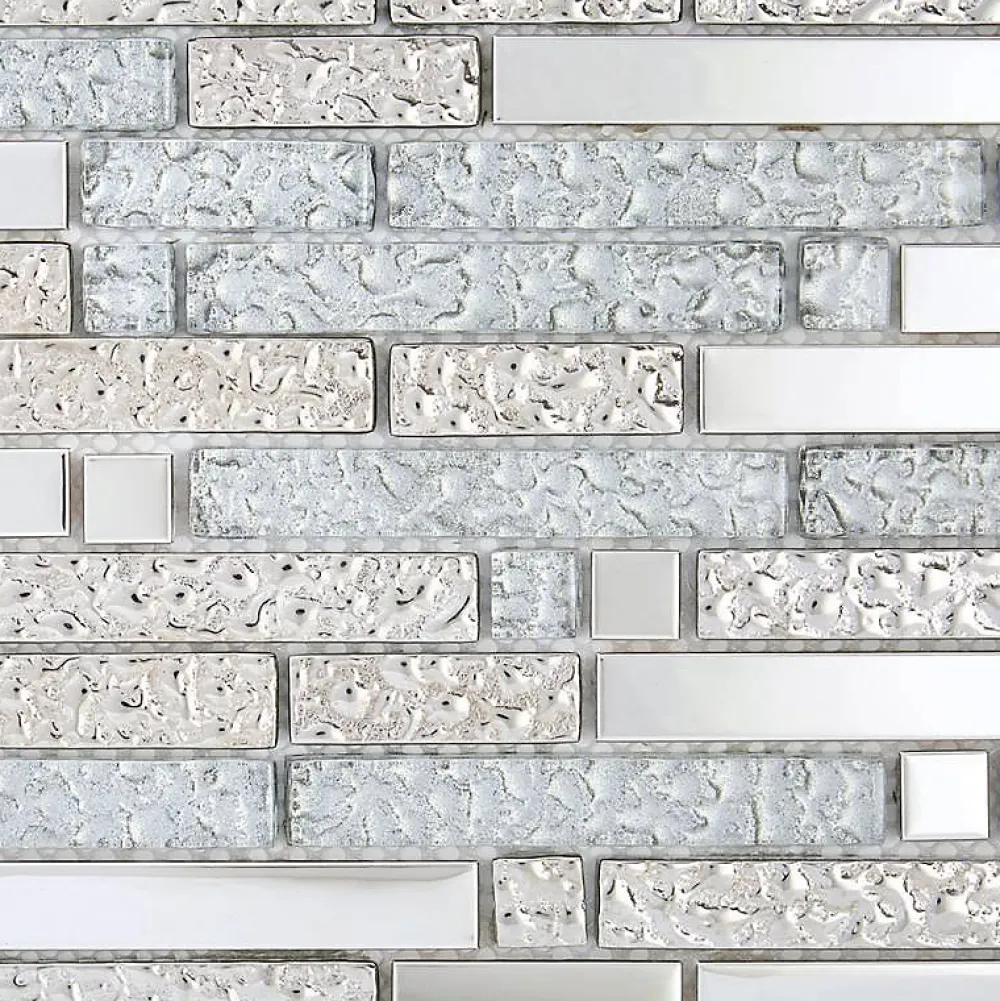 Decoon Mosaïque Pour Salle De Bains|Mosaïque<Mosaïque Alu / Verre - Gris / Frozen
