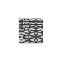 Gioia Materia Mosaïque Art factory hexagone 2,6x2,2cm motif Sinfonia noir et blanc sur trame nylon 33,3x33,3cm Satiné boite de 1 m2- Carrelage Sol Pour Wc