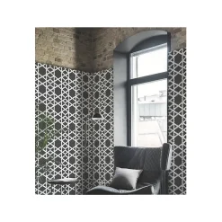 Gioia Materia Carrelage Sol Pour Salle De Bains<Mosaïque Art factory hexagone 2,6x2,2cm motif Soprano noir et blanc sur trame nylon 33,3x33,3cm Satiné boite de 1 m2