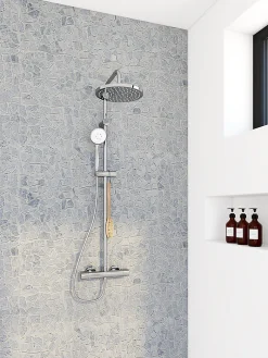GoodHome Mosaïque beige 31,5x31,5cm Bohai- Travertin|Mosaïque Pour Douche
