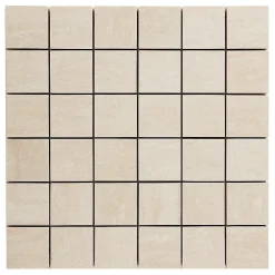 GoodHome Mosaïque beige 30x30cm Soft travertin- Mosaïque|Mosaïque Pour Douche
