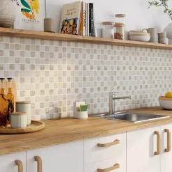 GoodHome Mosaïque Pour Pièce À Vivre|Mosaïque<Mosaïque beige 30,5x30,5cm Travertino