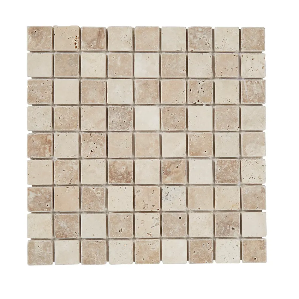 GoodHome Mosaïque Pour Pièce À Vivre|Mosaïque<Mosaïque beige 30,5x30,5cm Travertino