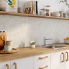 GoodHome Mosaïque beige 28,5x31cm Travertino- Mosaïque Pour Pièce À Vivre|Travertin