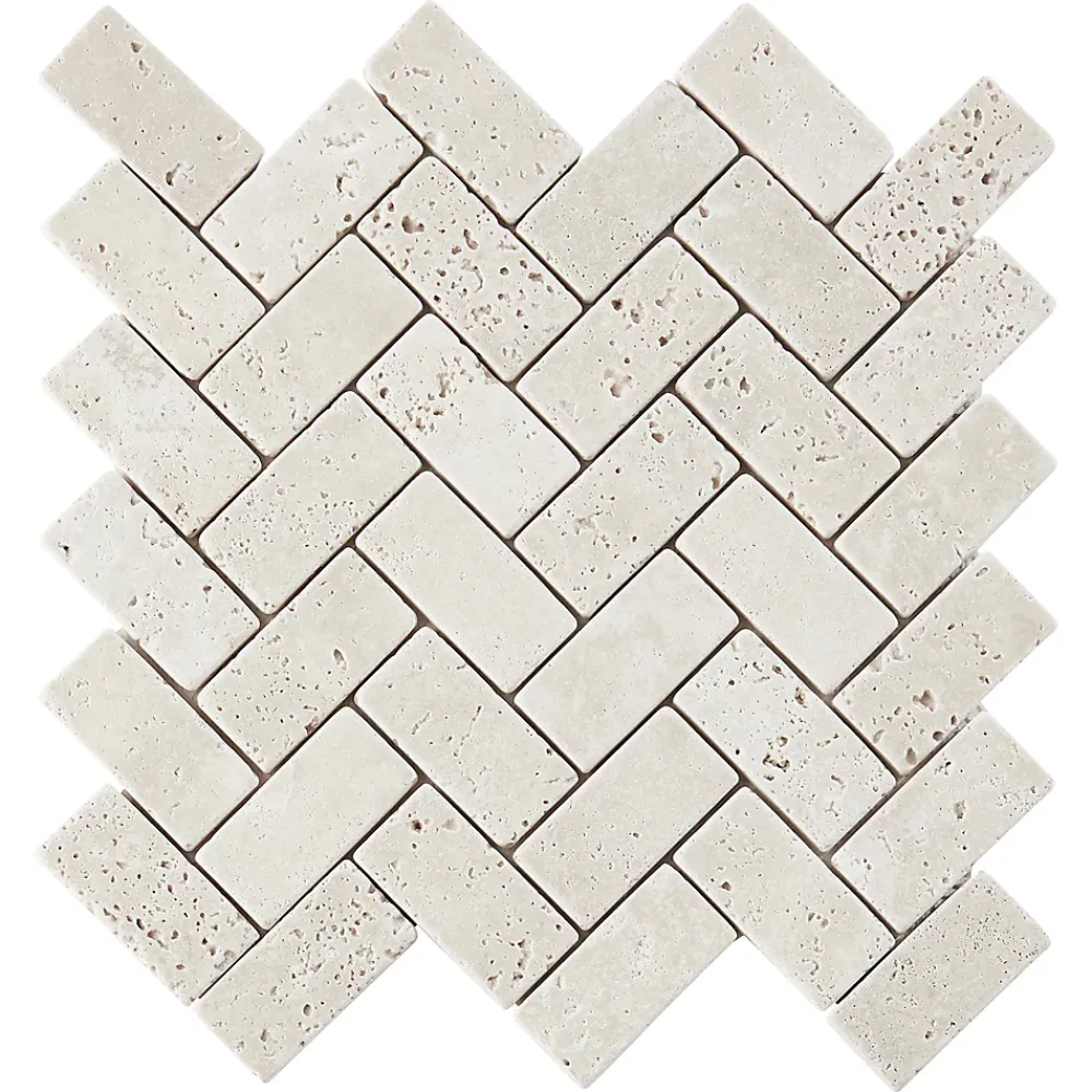GoodHome Mosaïque beige 28,5x31cm Travertino- Mosaïque Pour Pièce À Vivre|Travertin