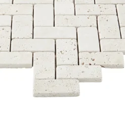 GoodHome Mosaïque beige 28,5x31cm Travertino- Mosaïque Pour Pièce À Vivre|Travertin