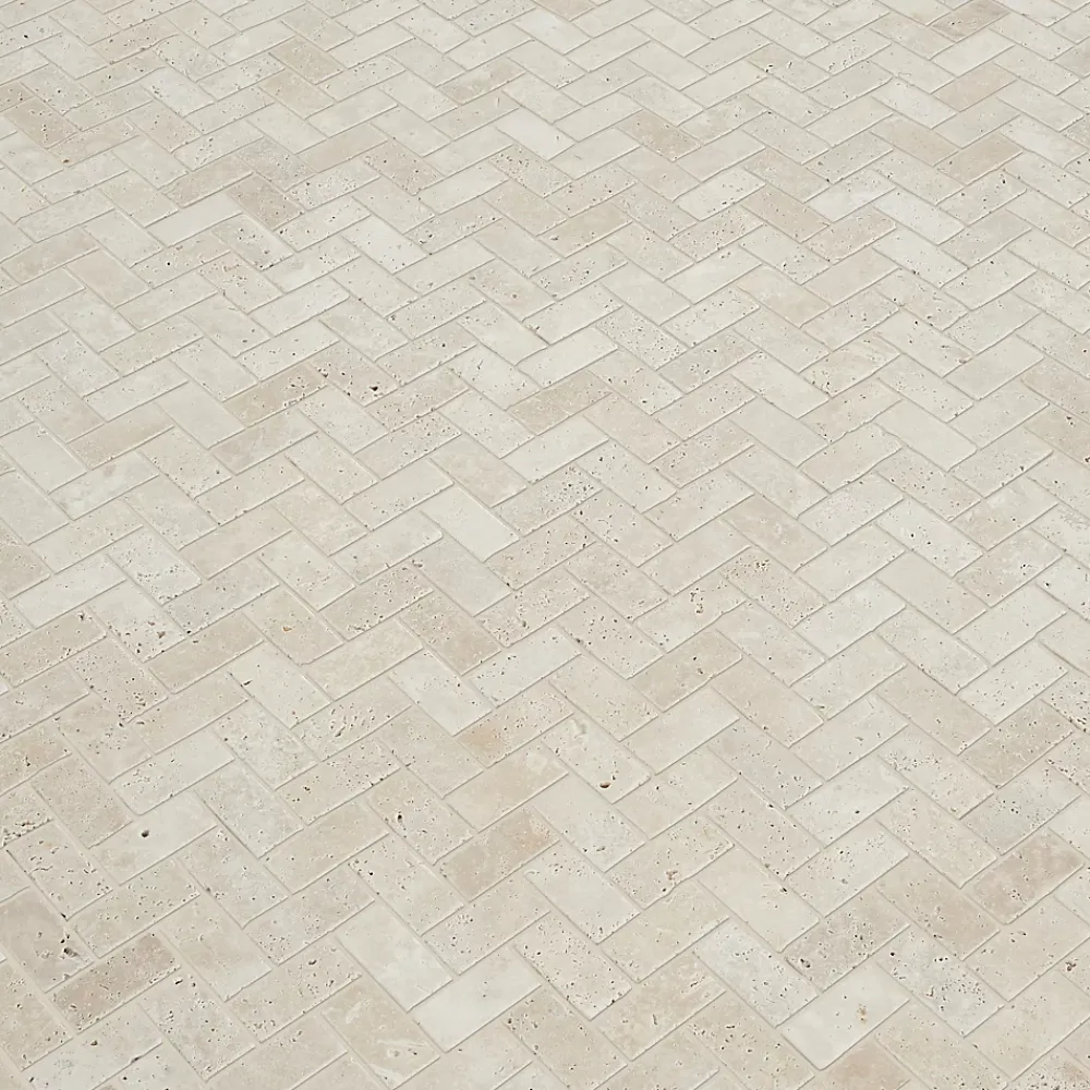 GoodHome Mosaïque beige 28,5x31cm Travertino- Mosaïque Pour Pièce À Vivre|Travertin