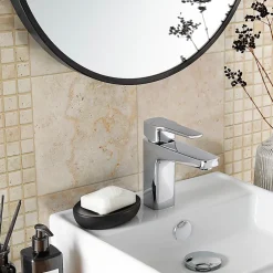 GoodHome Mosaïque beige 30,5x30,5cm Travertino pierre naturelle mat- Mosaïque Pour Pièce À Vivre|Travertin