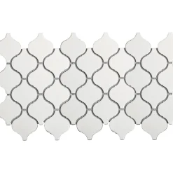 GoodHome Mosaïque blanc 24,2x27,6cm intérieur- Mosaïque Pour Douche|Mosaïque Pour Salle De Bains